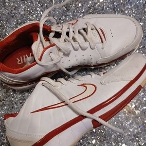 Nike Men's White and Red Air Sneakers